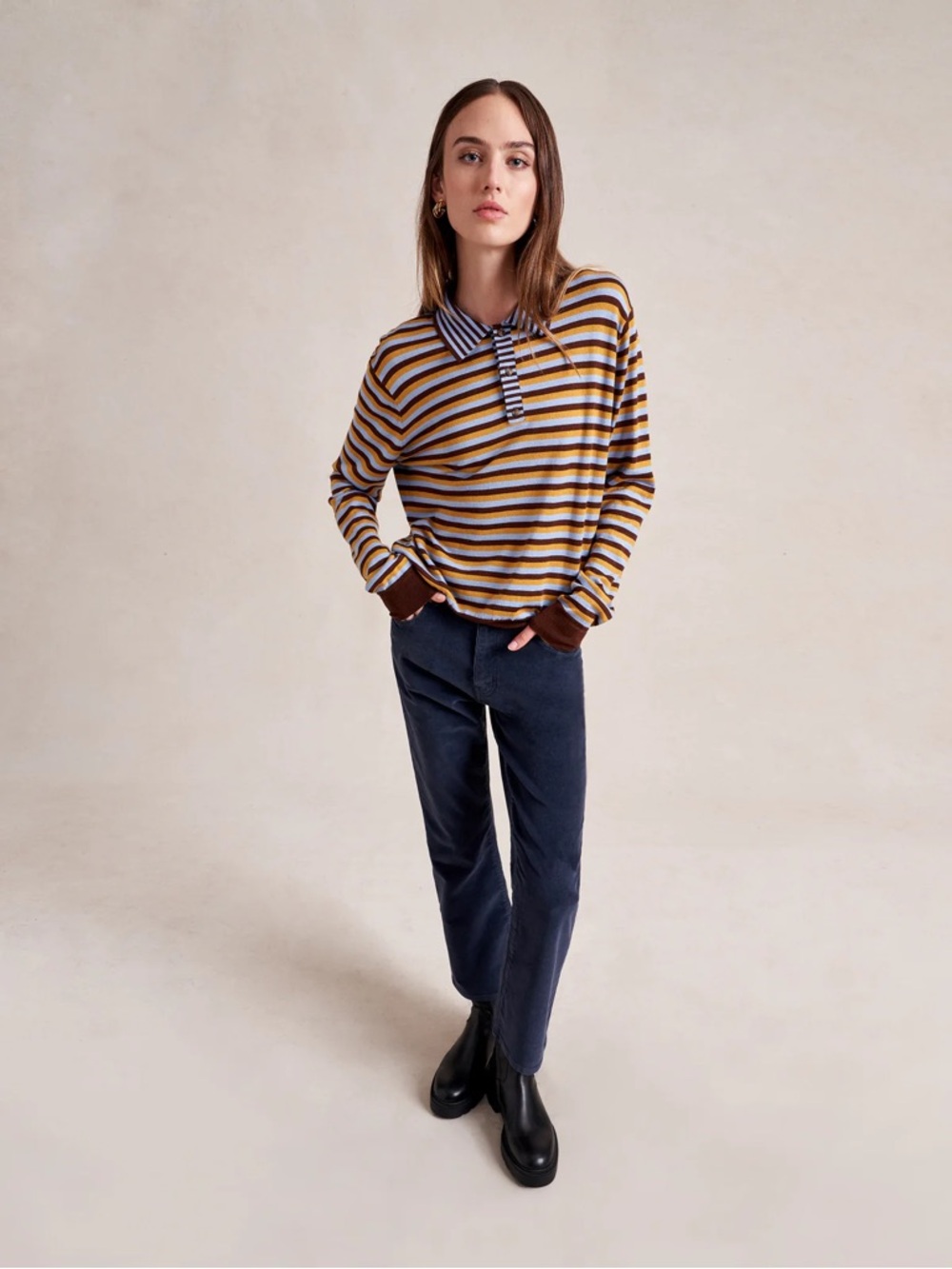 La‎ Ligne Ben Striped Polo Sweater